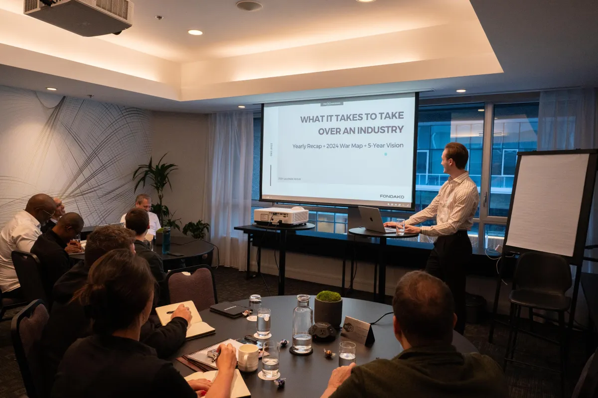 A presentation on taking over the industry