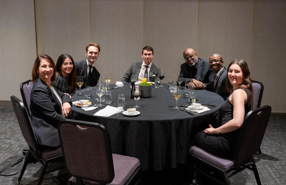 The Fondako team at a formal dinner